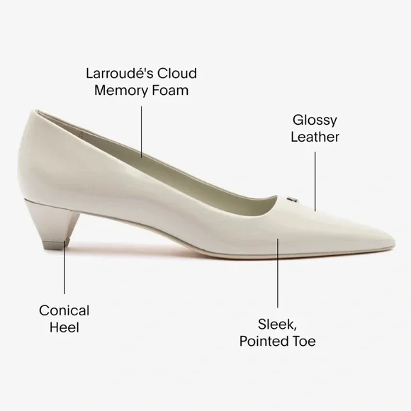 Larroude Ruth Pump in Gray Box Leather - Picture 11 of 11